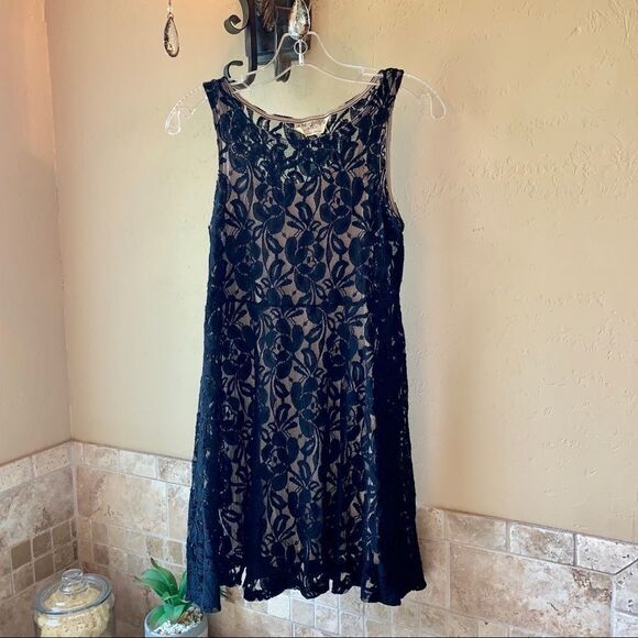 Free People Black Miles Of Lace Babydoll Dress XS - Picture 2 of 3